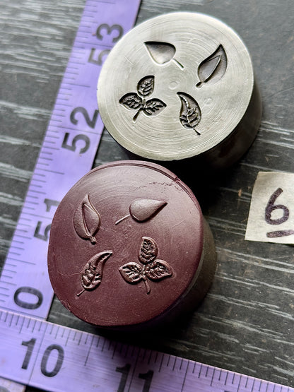 Tiny little leaves, little adornments steel shot plate #6