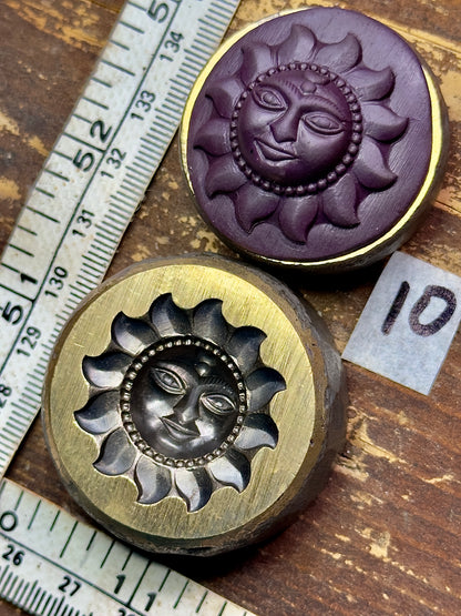 Sun face bronze impression die #10