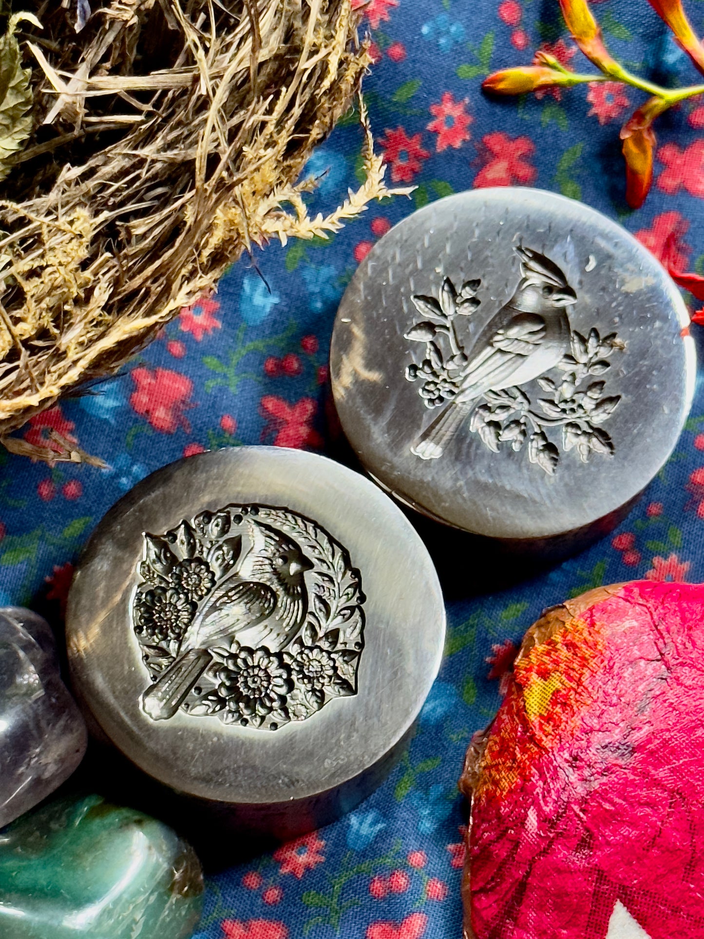 The Red Cardinal steel impression die 2 piece set