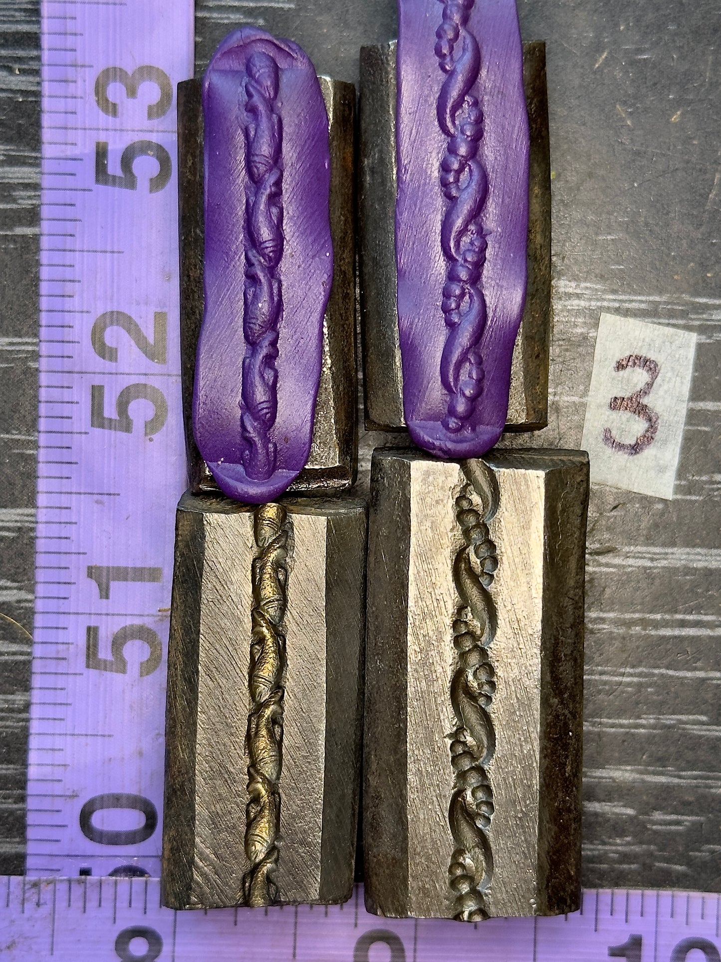 Single wire die steel impression 2 piece set #3