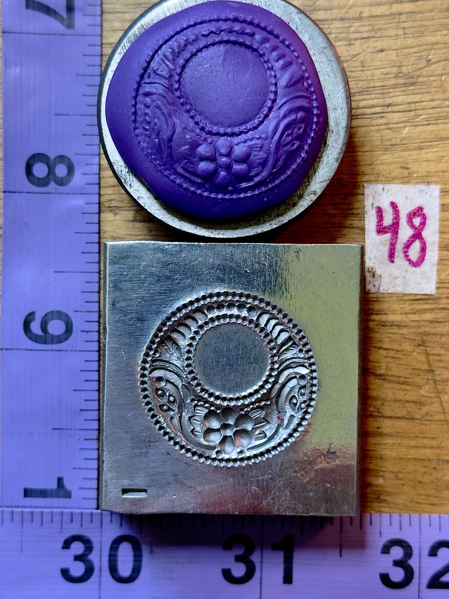 Floral moon steel impression die 48