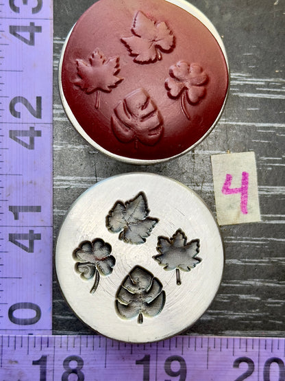 Tiny little leaves, little adornments steel shot plate 5 piece set leaf shot plate