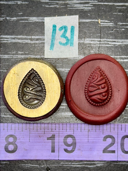 Fancy teardrop bronze impression die #131