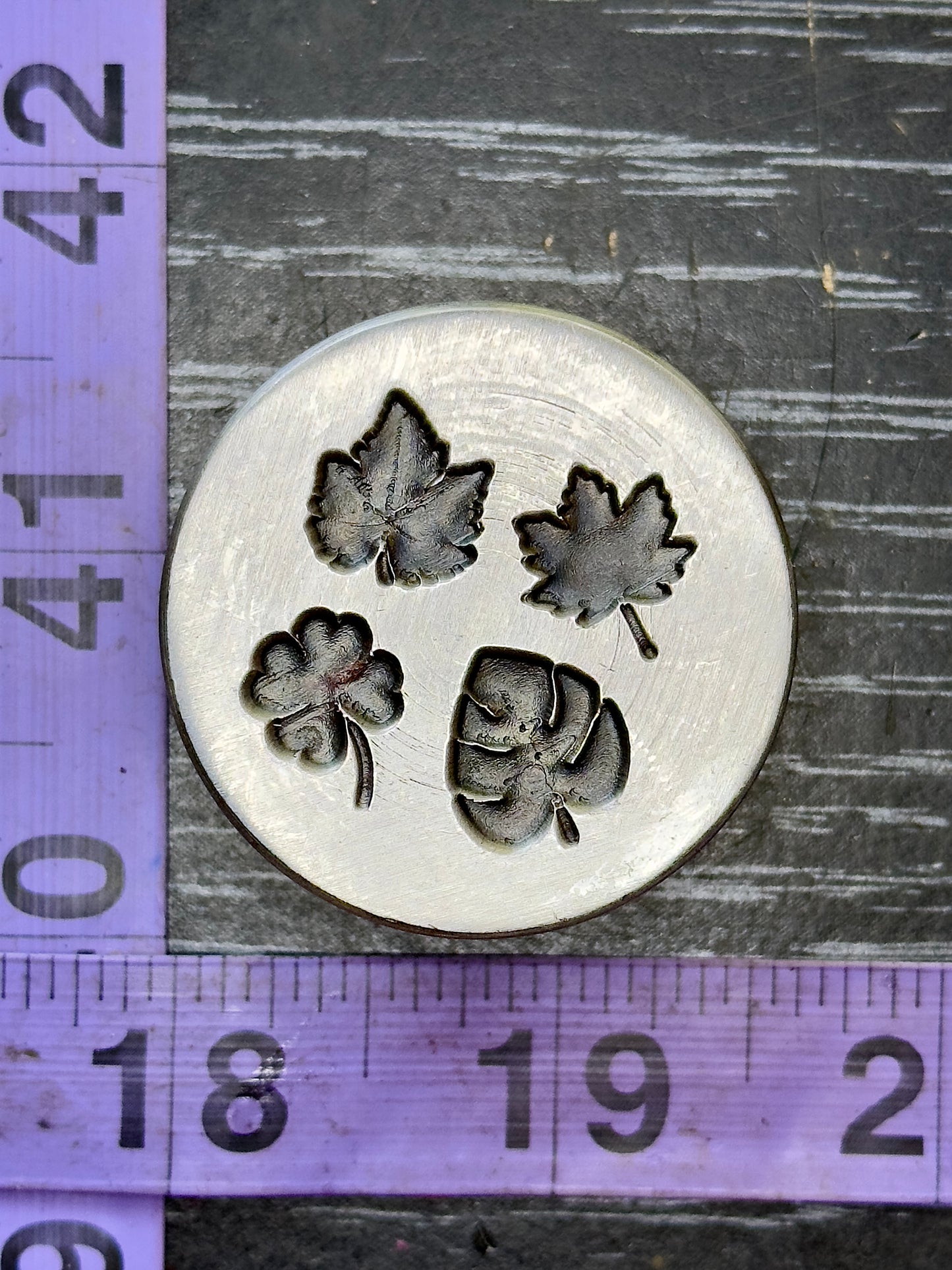 Tiny little leaves, little adornments steel shot plate 5 piece set leaf shot plate