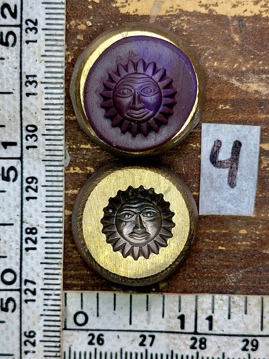 Sun face bronze impression die #4