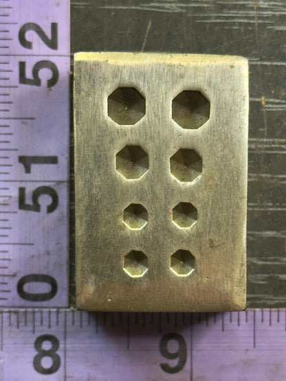 Round octagon vintage steel shot plate 8 shots