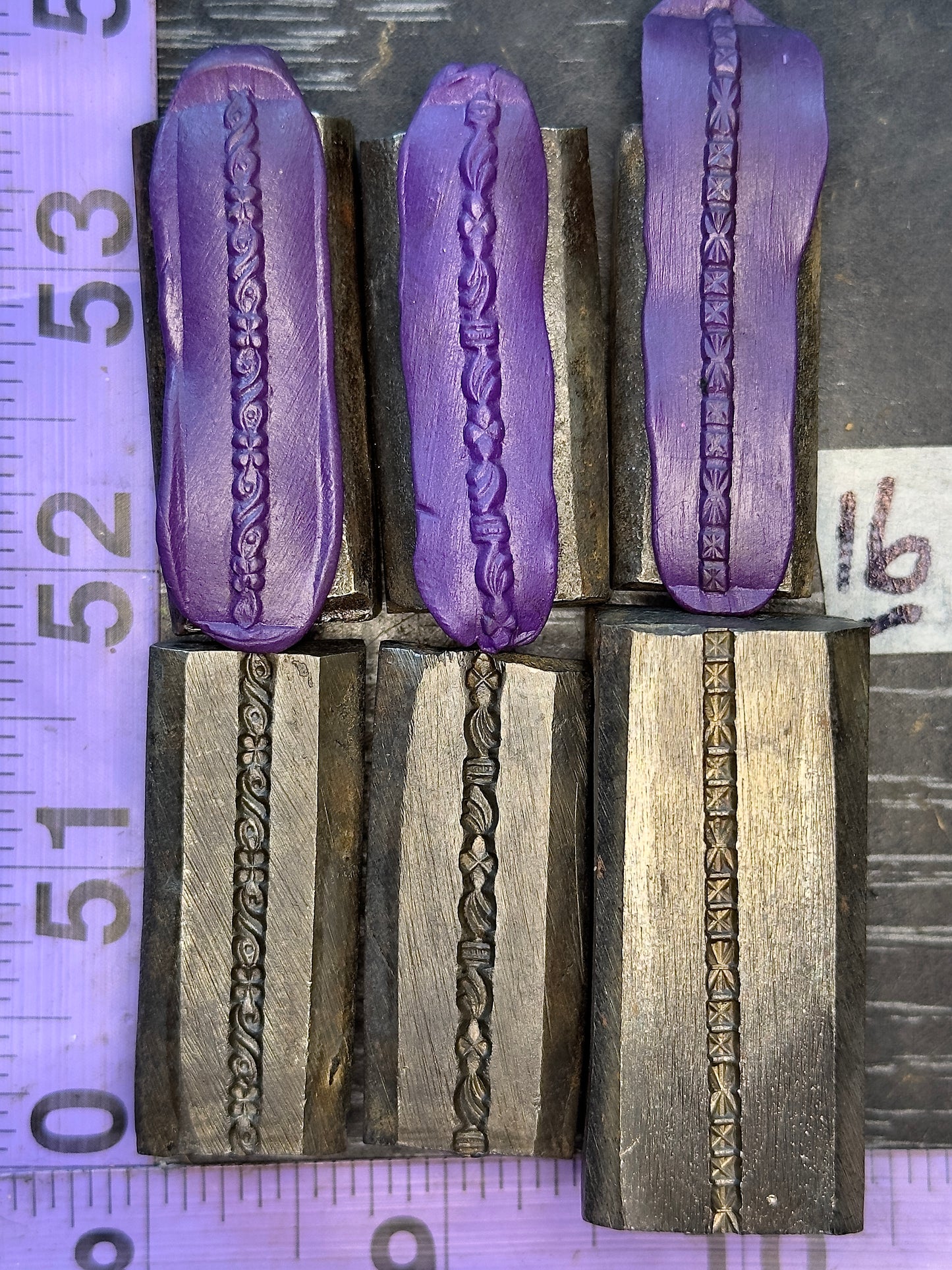 Single wire die steel impression 3 piece set #16