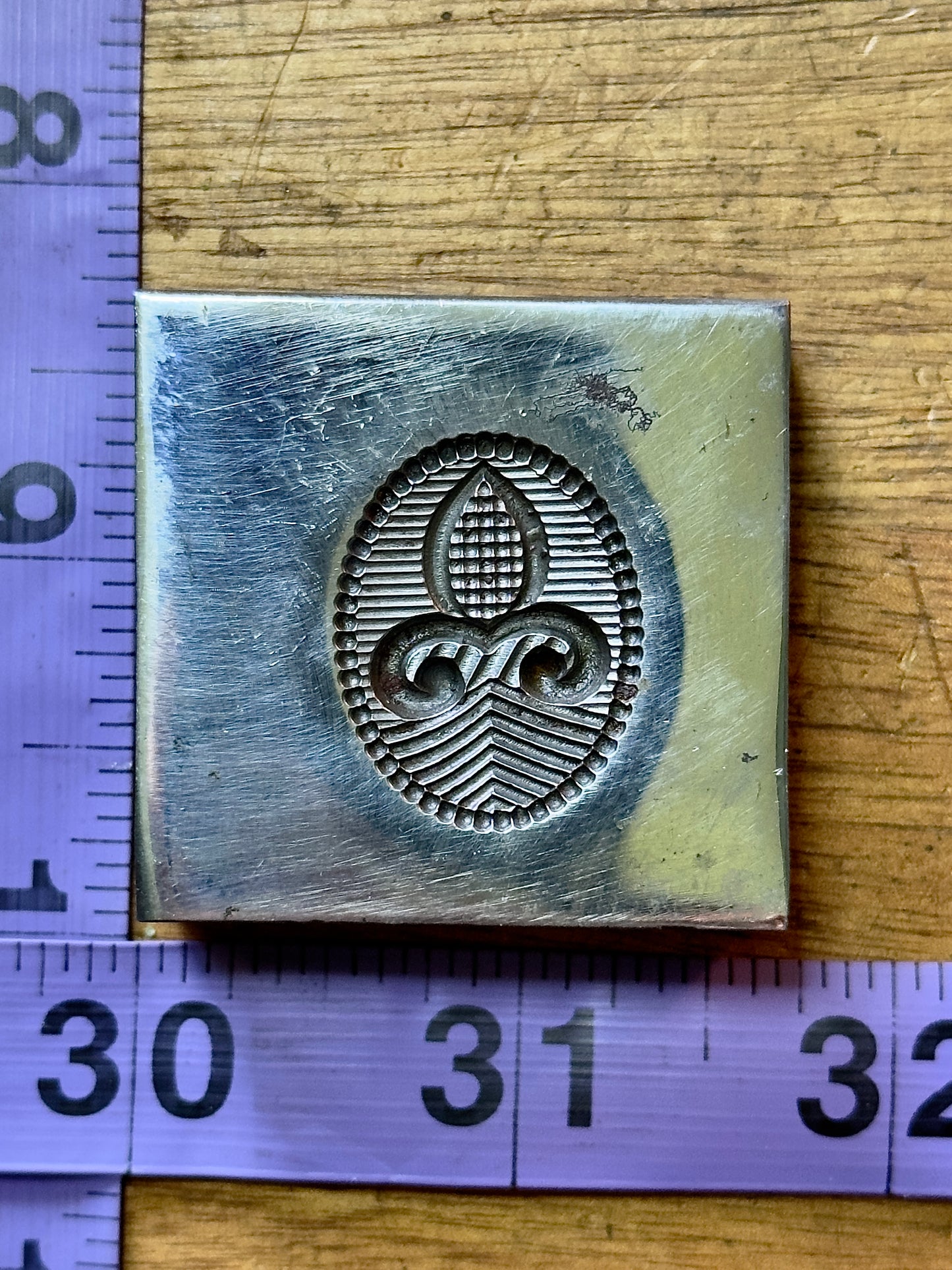 Decorative fancy floral impression die A5