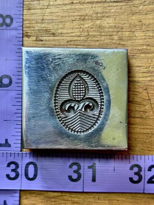 Decorative fancy floral impression die A5