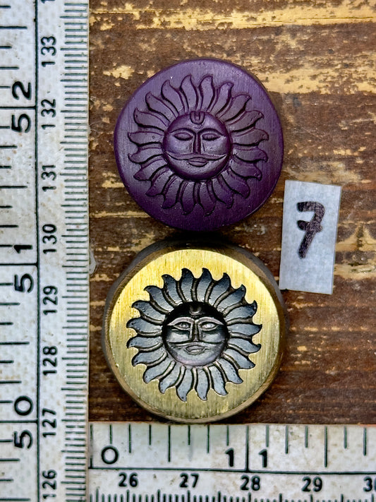 Sun with face bronze impression die #7