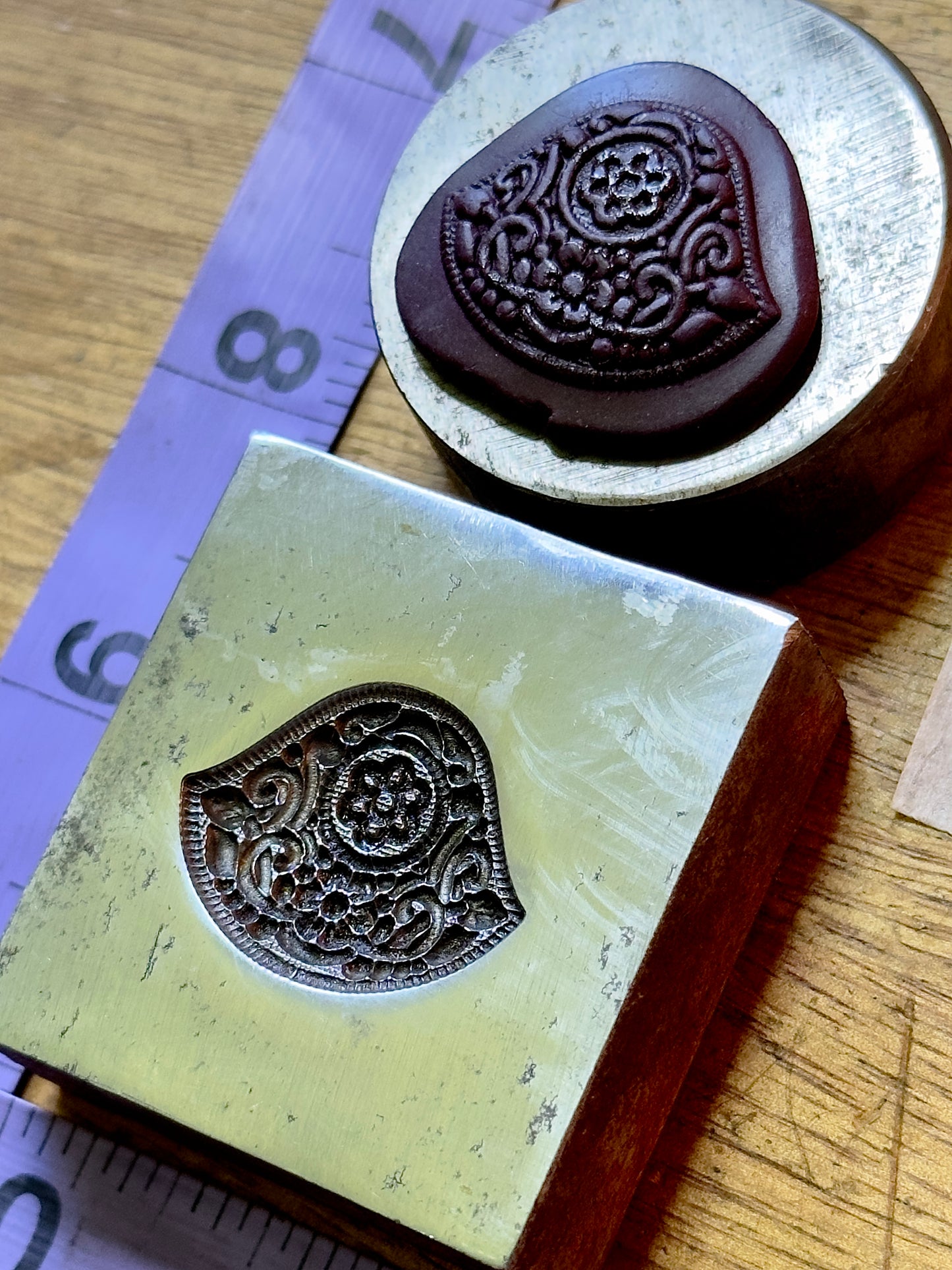 Detailed floral bell  steel impression die 45