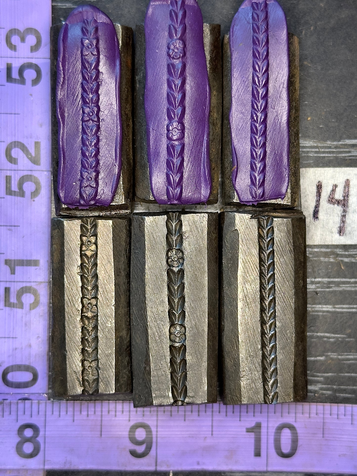 Single wire die steel impression 3 piece set #14