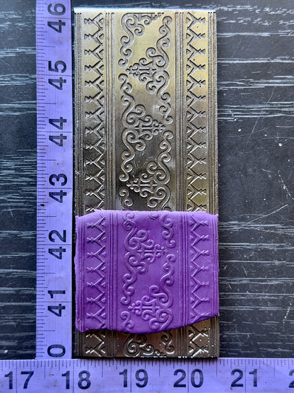 Dragon garden, waves and ornamental Texture/rolling mill plate 3 piece set