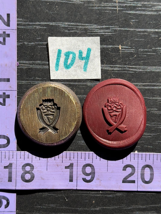 Lucky number 7 bronze impression die #104