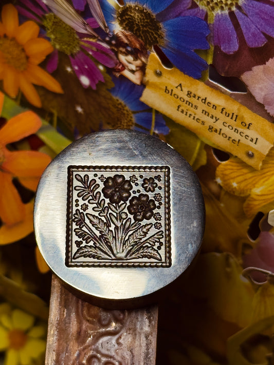 Little flower bouquet, flower garden square steel impression die