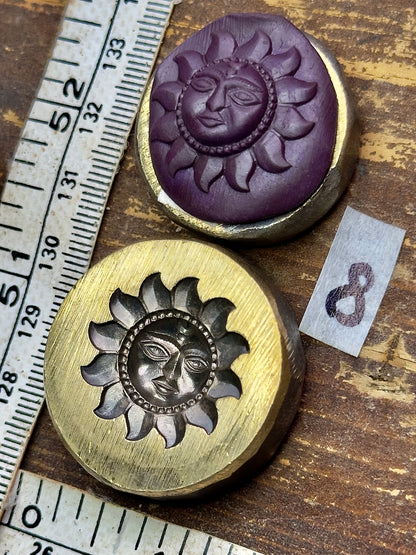 Sun face bronze impression die #8