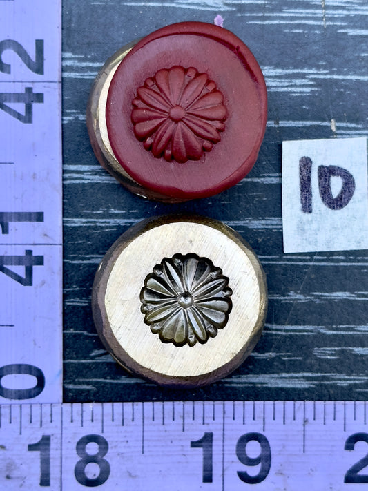 Bronze die adornment  flower #10