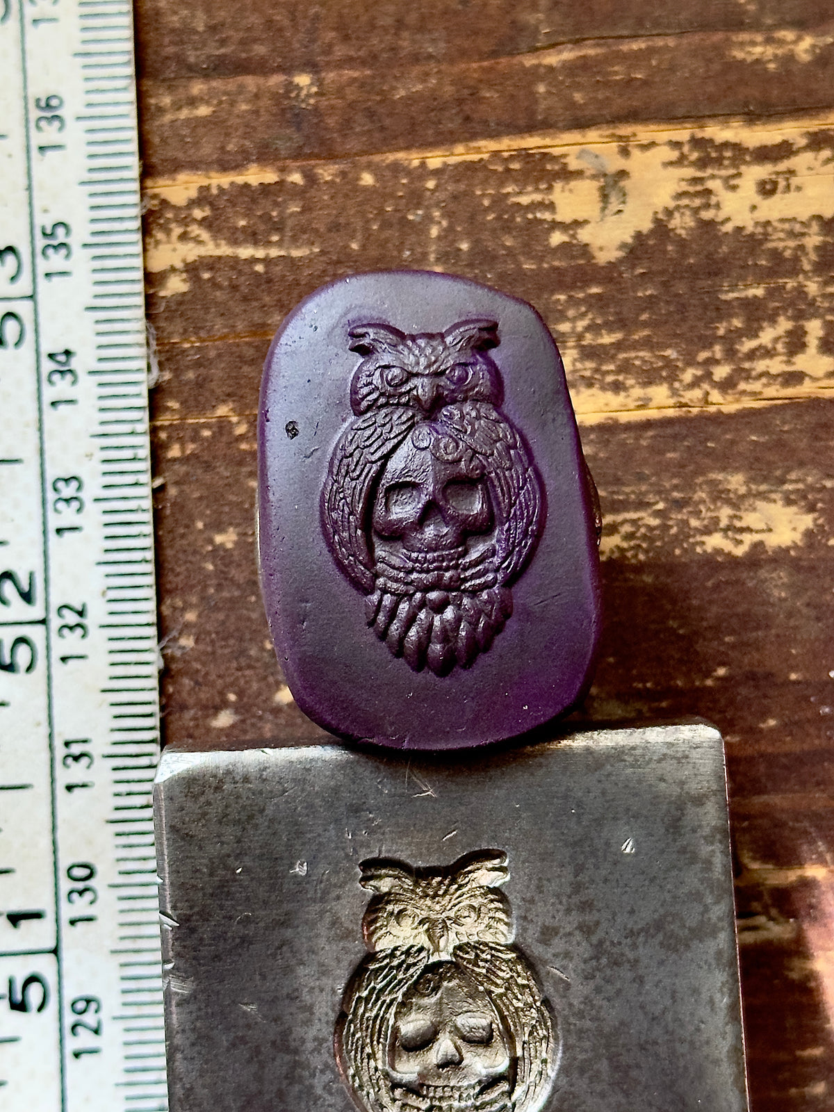 Owl skull impression die steel
