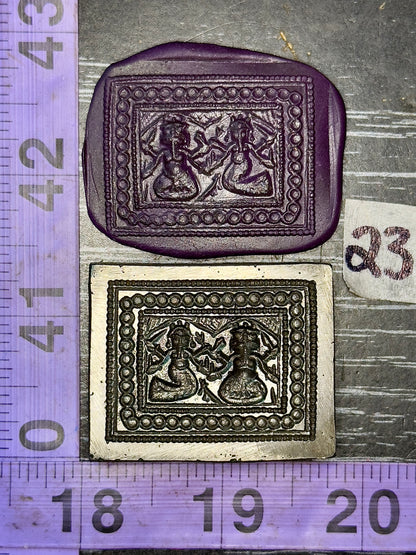 Antique steel deities goddesses impression die #23