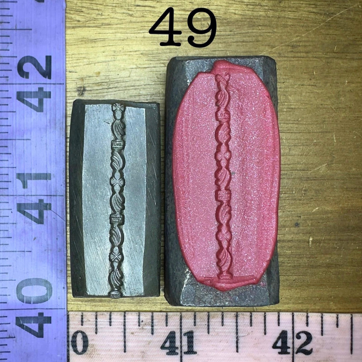 Single wire die steel impression #49