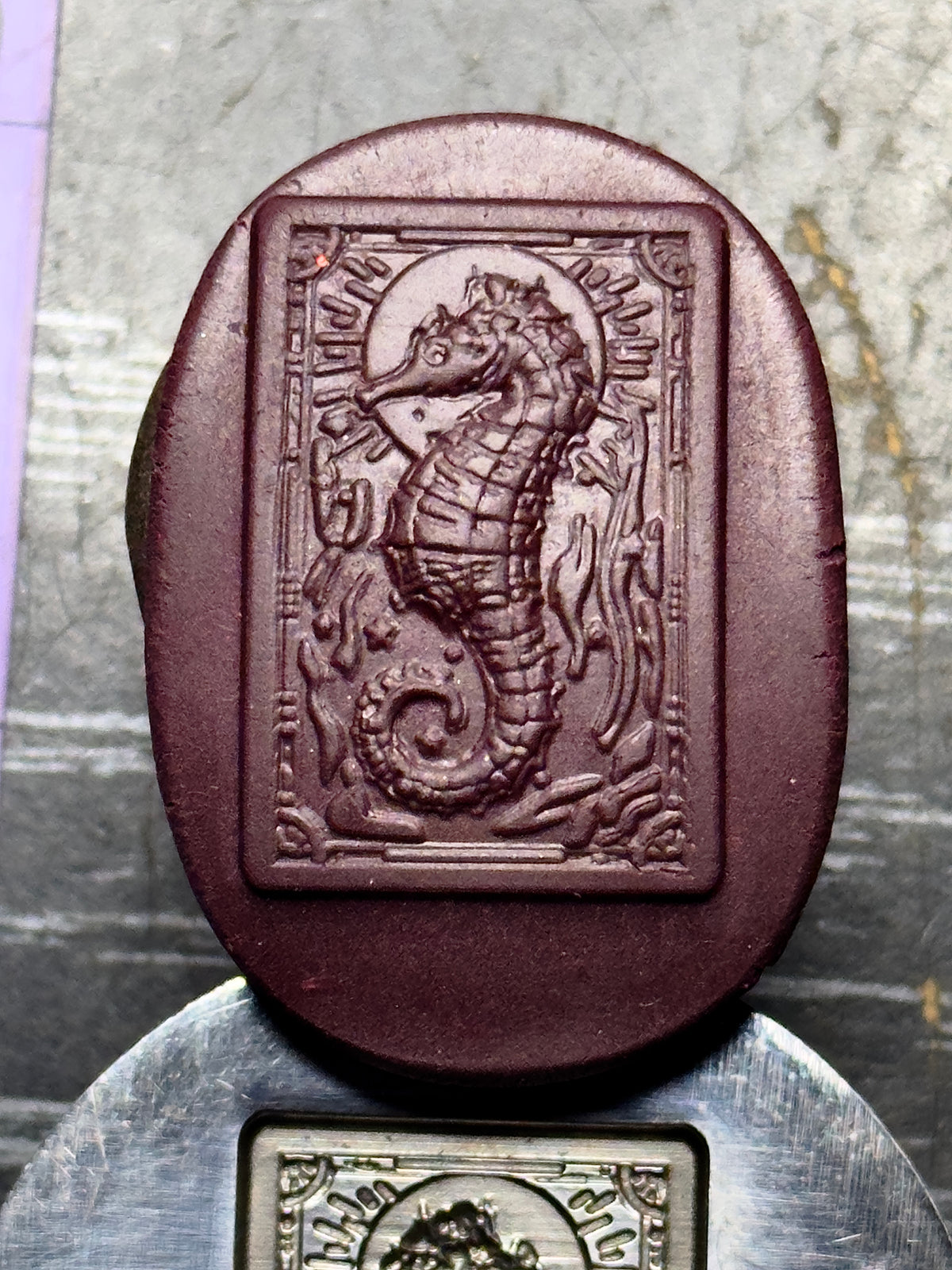 Seahorse steel impression die