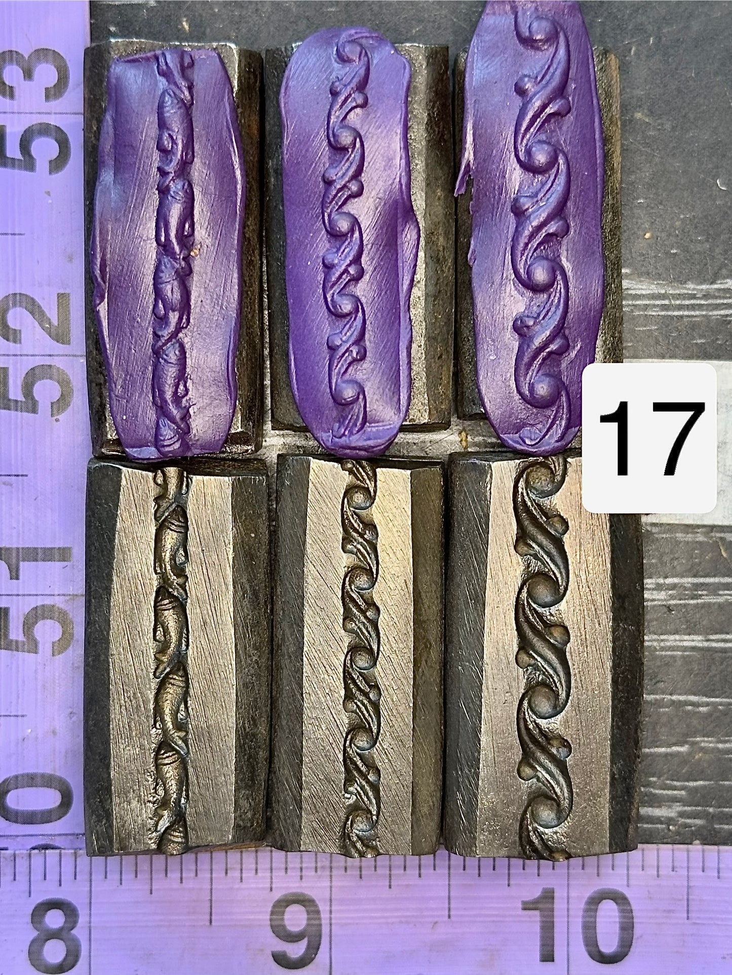 Single wire die steel impression 3 piece set #17