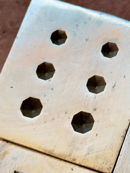 Round octagon vintage steel shot plate 6 shots