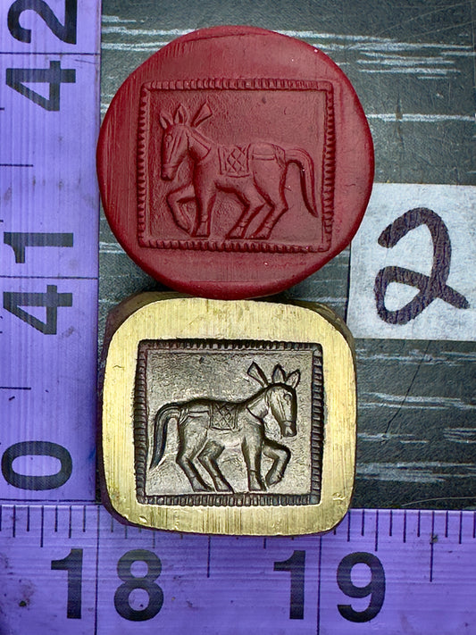 Horse in frame bronze impression die #2