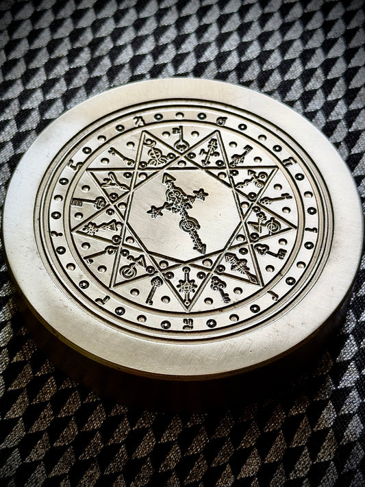 Magick sigil and amulet shot plate impression die