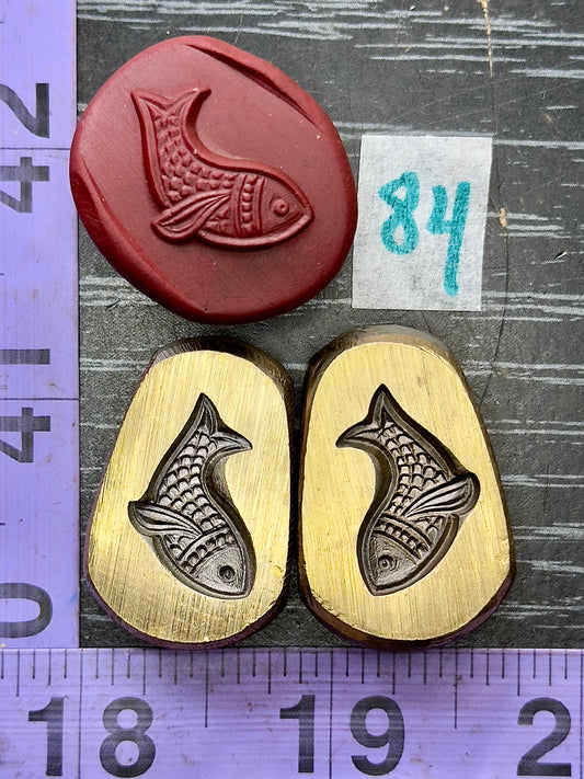 Fish big fin bronze impression die set #84