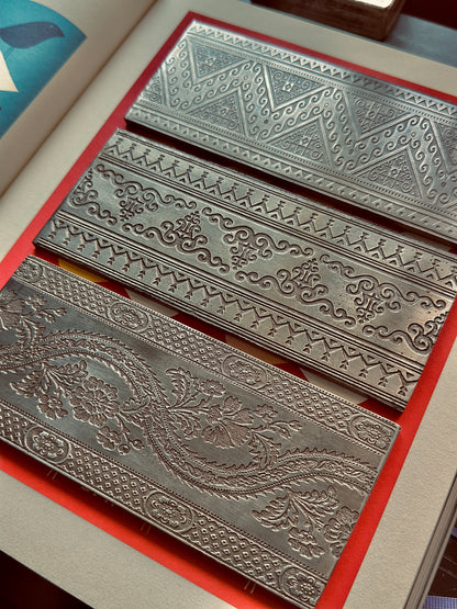 Dragon garden, waves and ornamental Texture/rolling mill plate 3 piece set