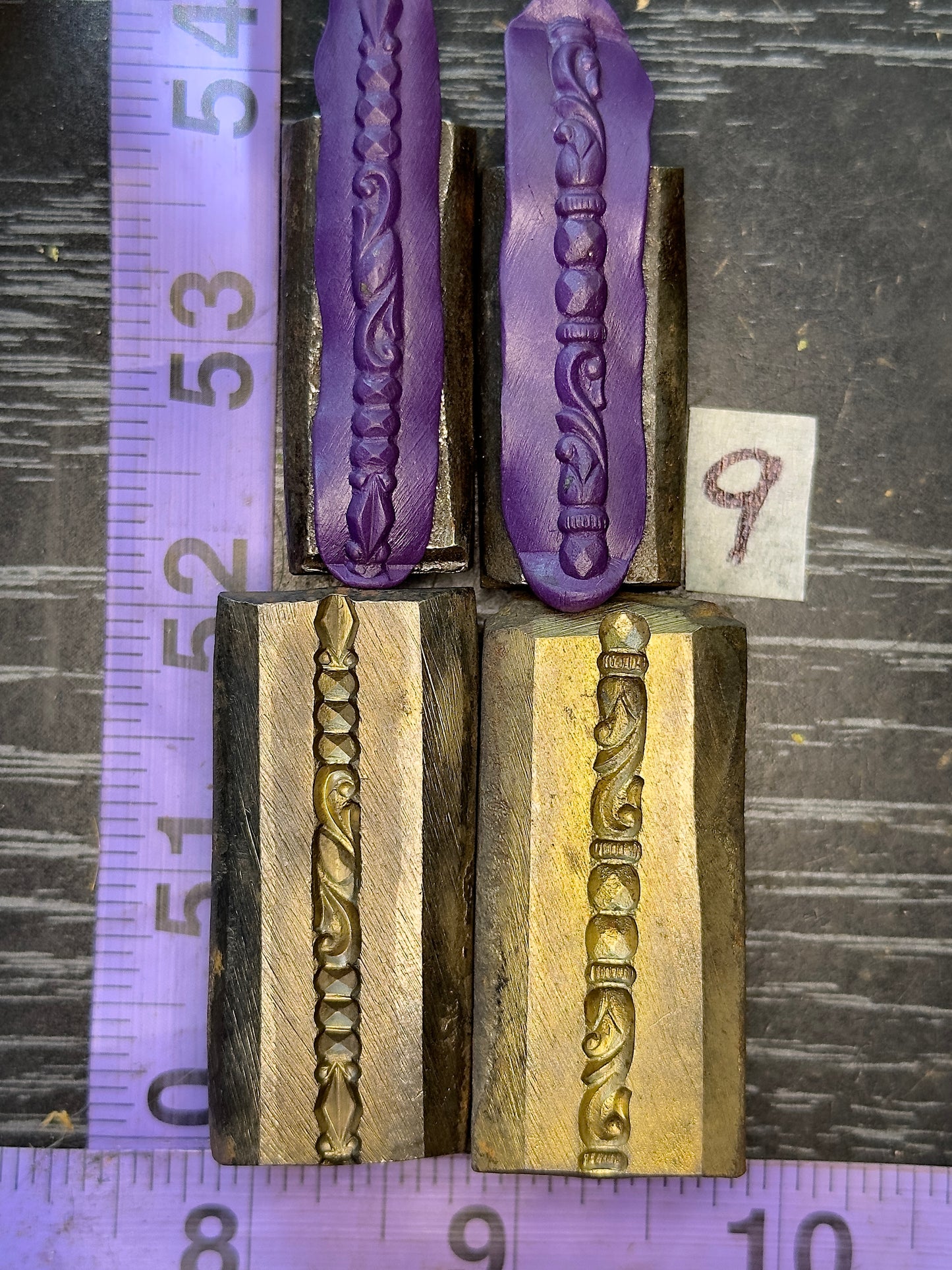 Single wire die steel impression 2 piece set #9