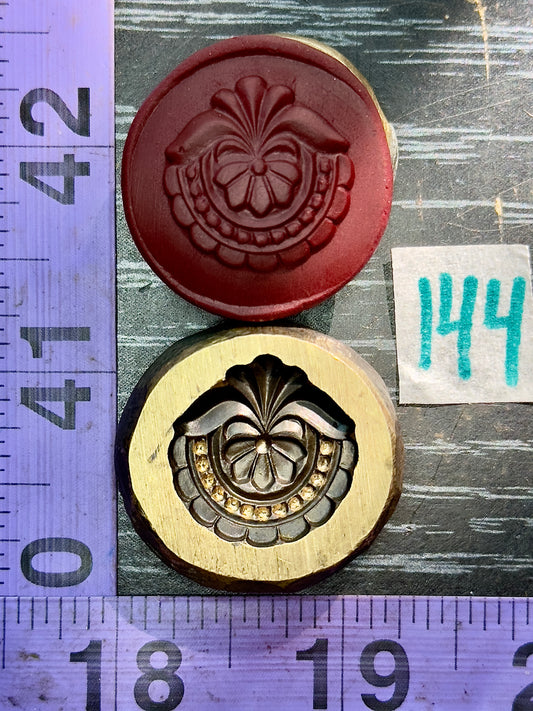 Floral  bronze impression die #144