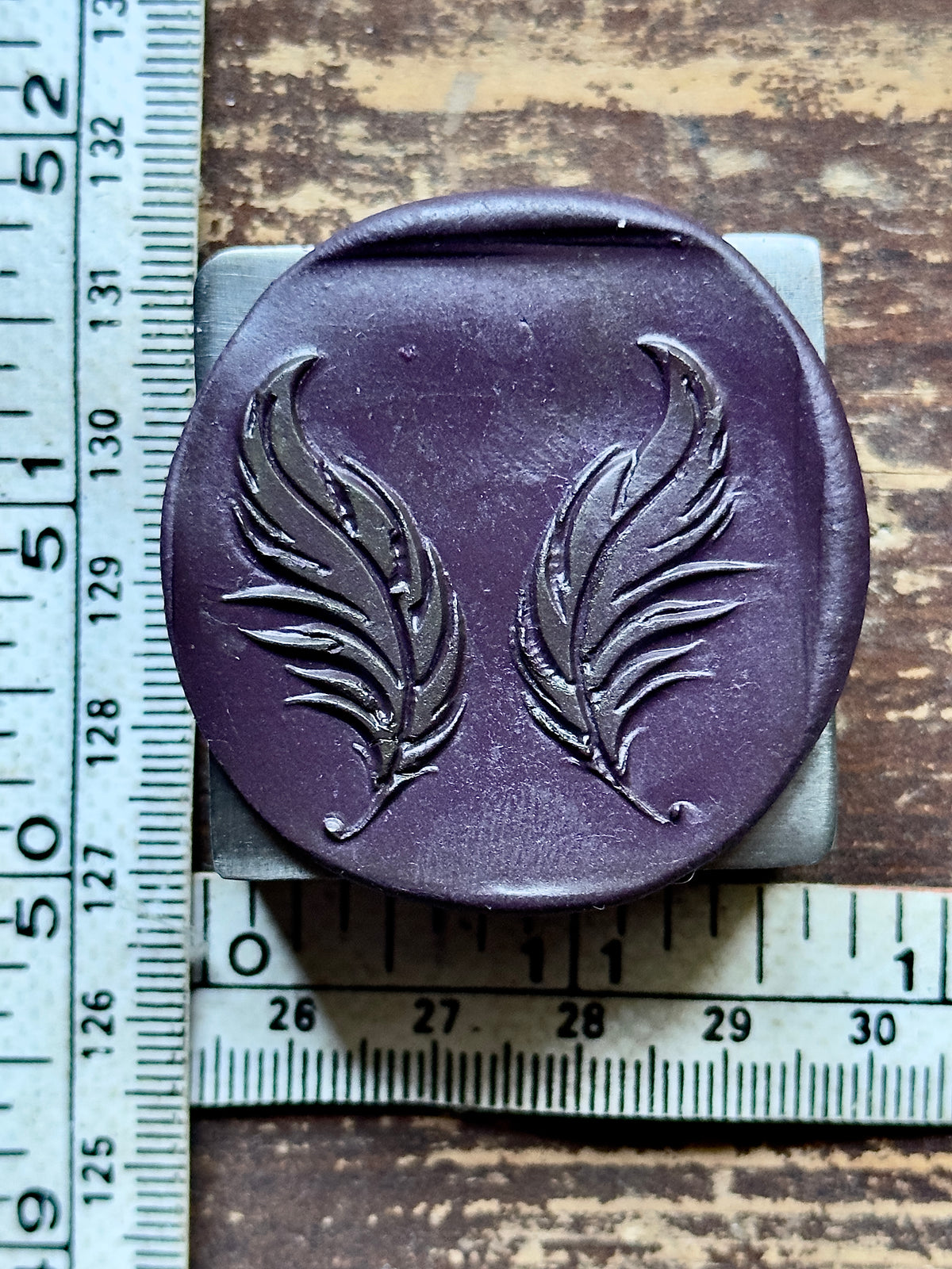 Whimsical feathers set steel impression die