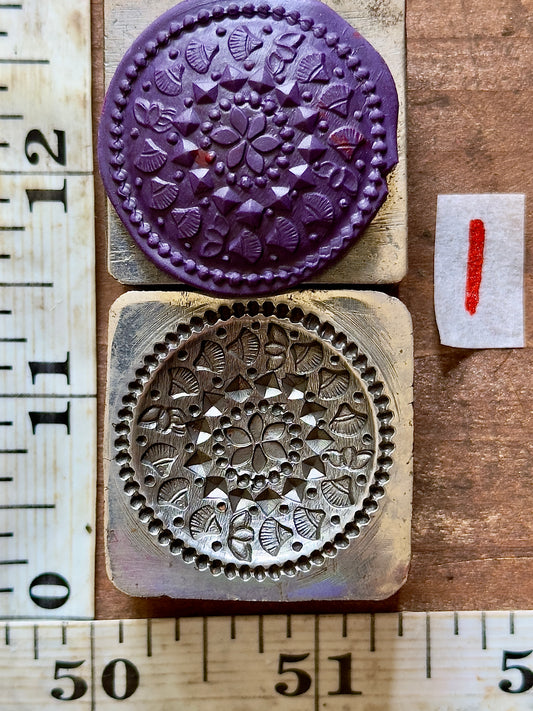 Mandala impression die steel #1