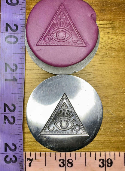 All seeing eye, third eye, protection, steel impression die