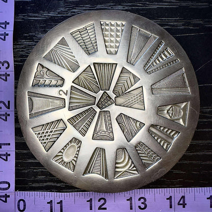 Art deco style vintage shot plate steel #21