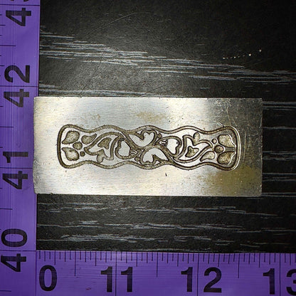 Blue bells and wavey edges Vintage steel die, impression die