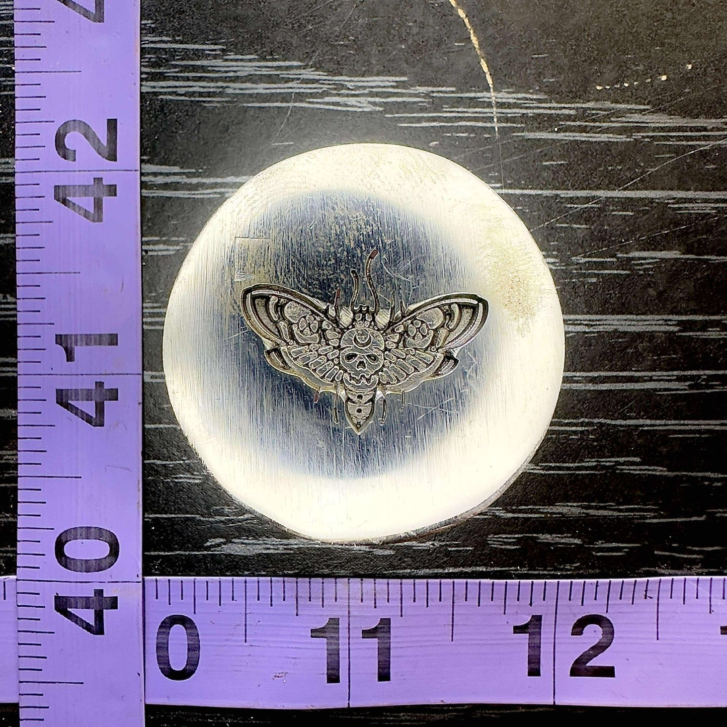 Death head moth steel impression die