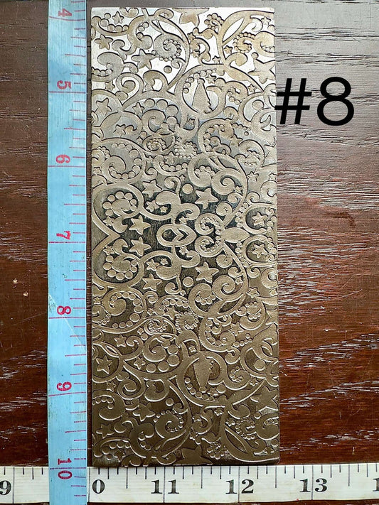 Texture Pattern Plate #25 For Jewelry Making - Abstract Burst Design For Press Or Rolling Mill