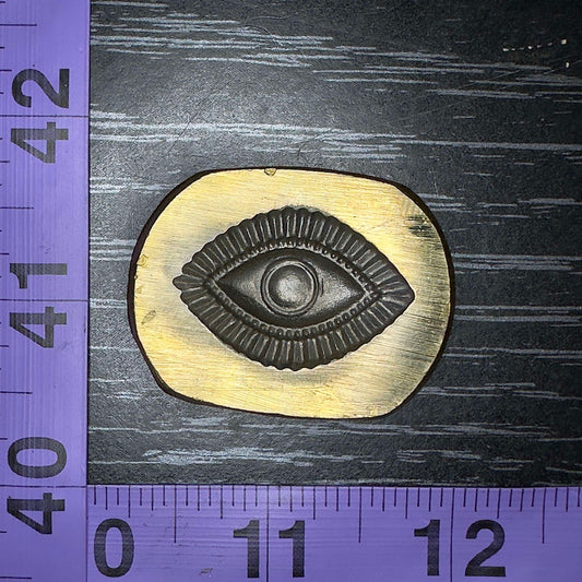 Eye vintage antique bronze impression die