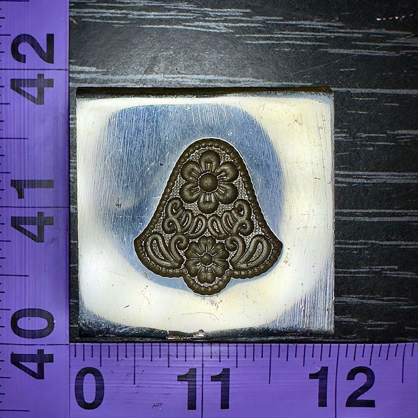 Decorative fancy bell shape floral impression die