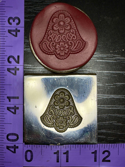 Decorative fancy bell shape floral impression die