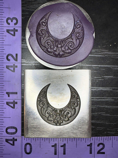 Fancy Crescent Moon steel impression die #1