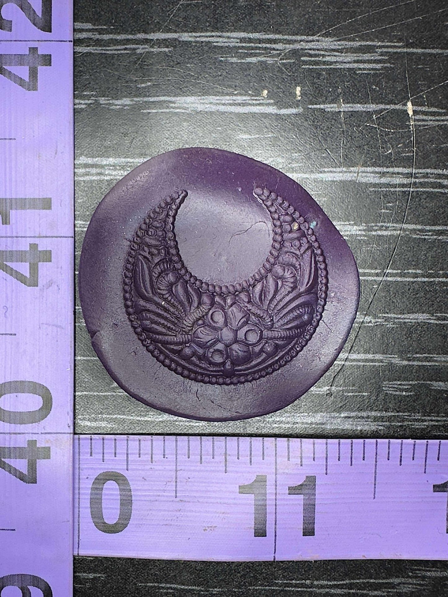 Fancy Crescent Moon steel impression die #2