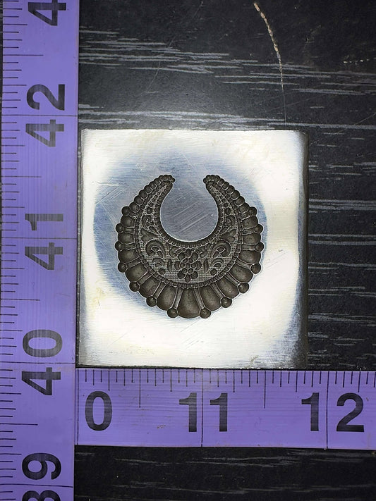 Fancy Crescent Moon steel impression die #3