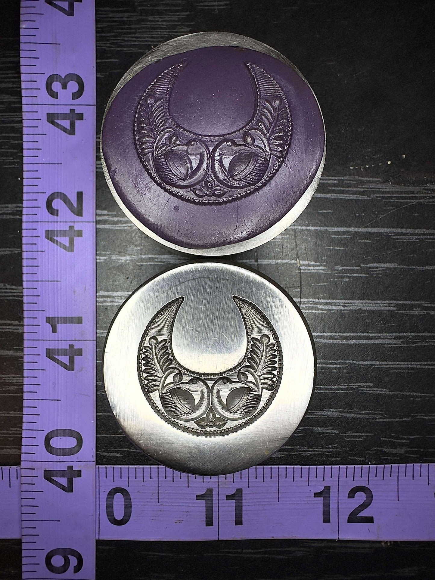 Fancy Crescent Moon steel impression die #5