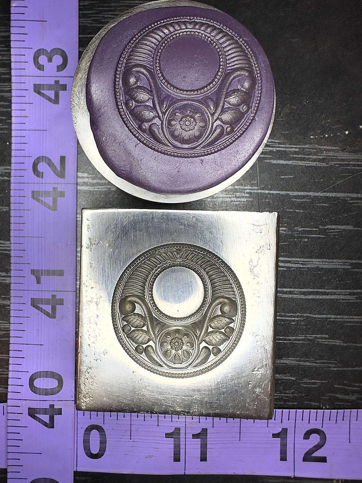 Fancy Crescent Moon steel impression die #6