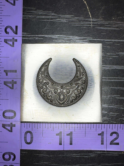 Fancy Crescent Moon steel impression die #8