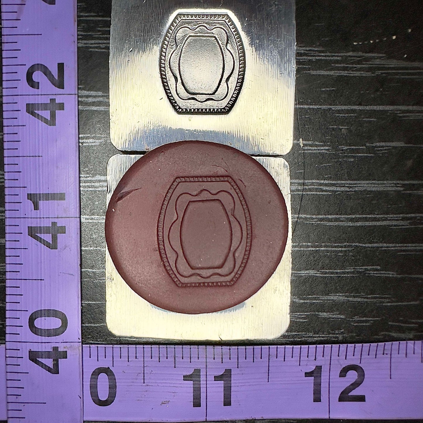 Mini frame, stone setting impression die steel #2